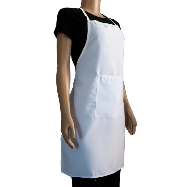 Encontraproduto.com.br - Avental Oxford Branco Tam G- AV41 - C/ Bolso e Regulagem - RS Acessórios