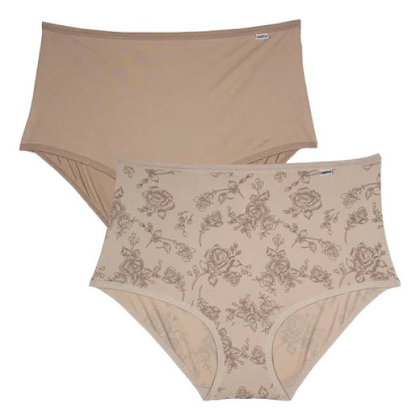Encontraproduto.com.br - kit de Calcinhas Duo Mousse/Luiza e Cappuccino P Poliamida DelRio
