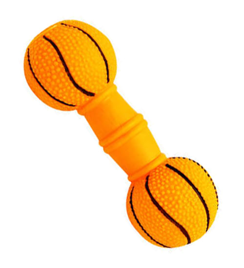 Brinquedo Vinil Halteres Bolinhas de Basquete para Cães - The Pets Brasil