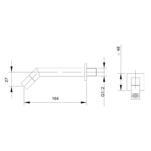 Encontraproduto.com.br - Torneira para Lavatório de Parede Pisa Ref. WJ-1514-205A Cromado Jiwi