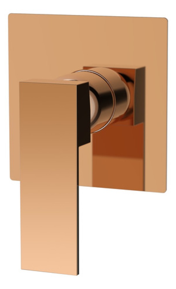 Acabamento Misturador Monocomando para Chuveiro Quadrado Ref. 16605-399X Rose Gold Jiwi