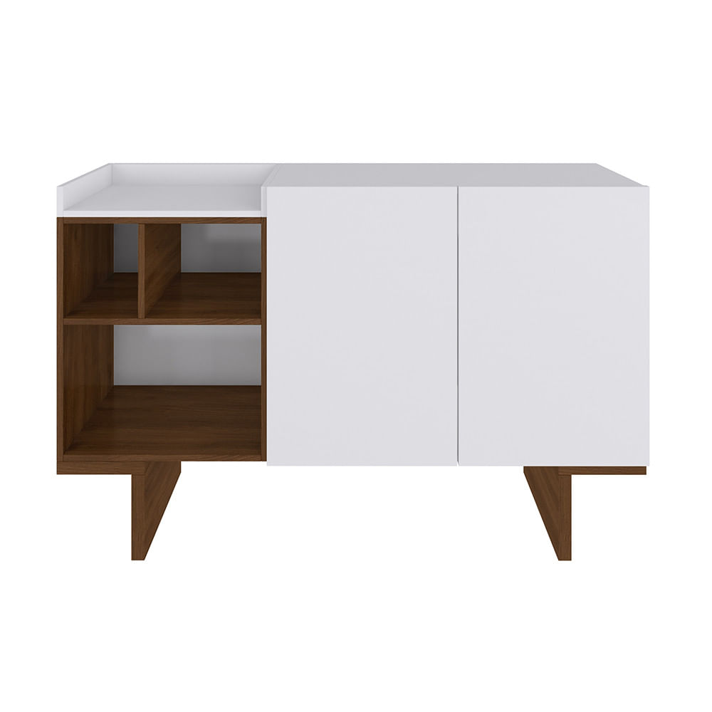 Encontraproduto.com.br - Aparador Best Br47 com 2 Portas 1,10 Branco e Madeirado