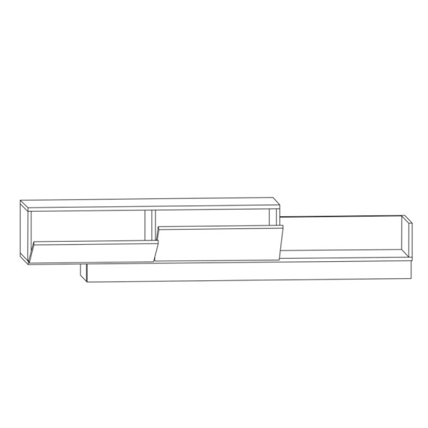 Encontraproduto.com.br - Rack Com 2 Portas Basculantes Preto E Madeirado