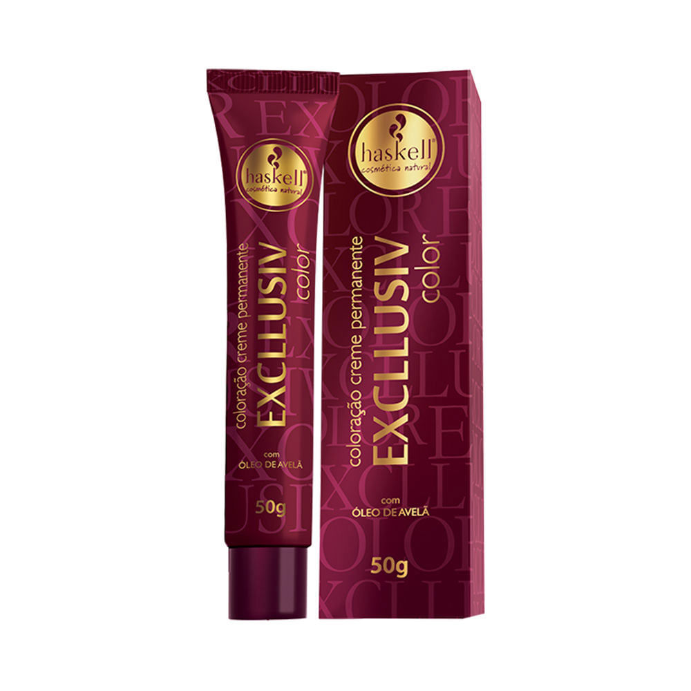 Encontraproduto.com.br - Tinta Excllusiv Color 50g 7.44 Louro Med Cobre Intenso - Haskell