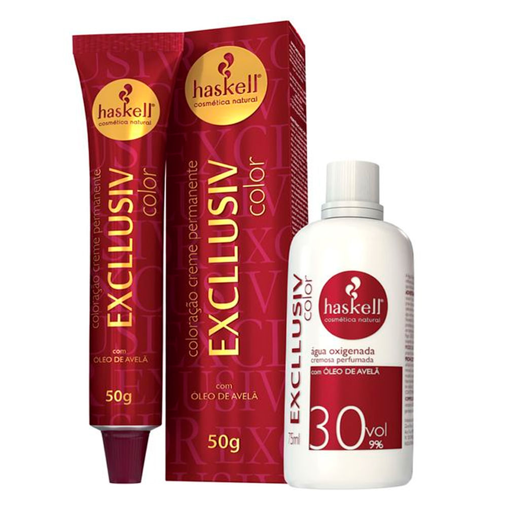 Encontraproduto.com.br - Tinta Excllusiv Color 50g 7.44 Louro Med Cobre Intenso - Haskell