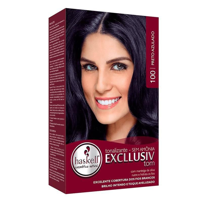 Encontraproduto.com.br - Tonalizante 100 Preto Azulado - Haskell