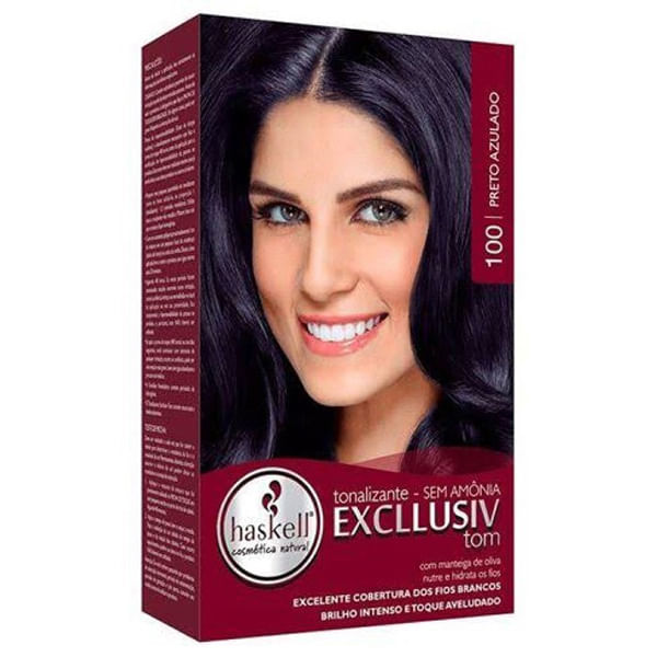 Encontraproduto.com.br - Tonalizante 100 Preto Azulado - Haskell