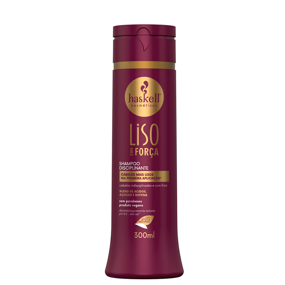 Encontraproduto.com.br - Shampoo Haskell Disciplinante Liso Com Força 300ml