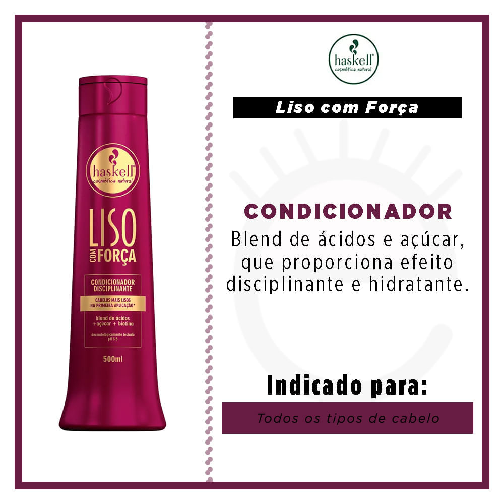 Encontraproduto.com.br - Haskell Liso com Força - Condicionador 500ml