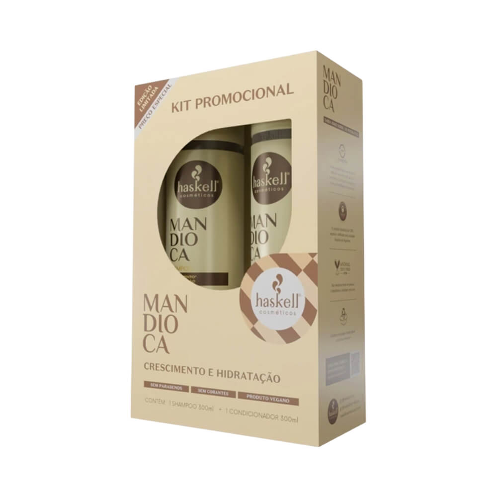 Encontraproduto.com.br - Kit Mandioca Shampoo   Condicionador 300ml Haskell