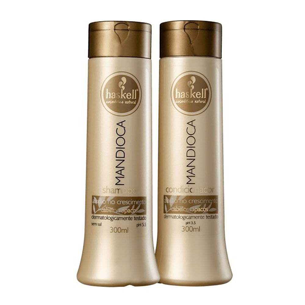 Encontraproduto.com.br - Kit Mandioca Shampoo   Condicionador 300ml Haskell