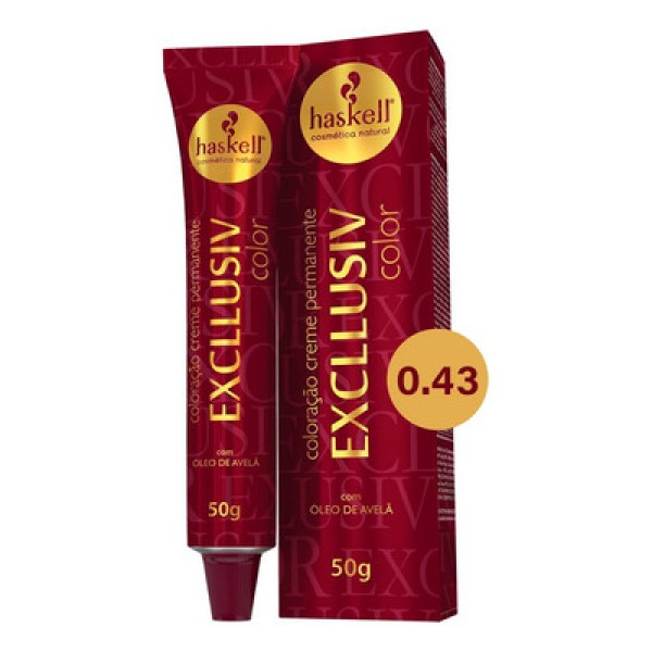 Encontraproduto.com.br - Tintura 0.43 Intensificador Cobre Dourado 50g Haskell