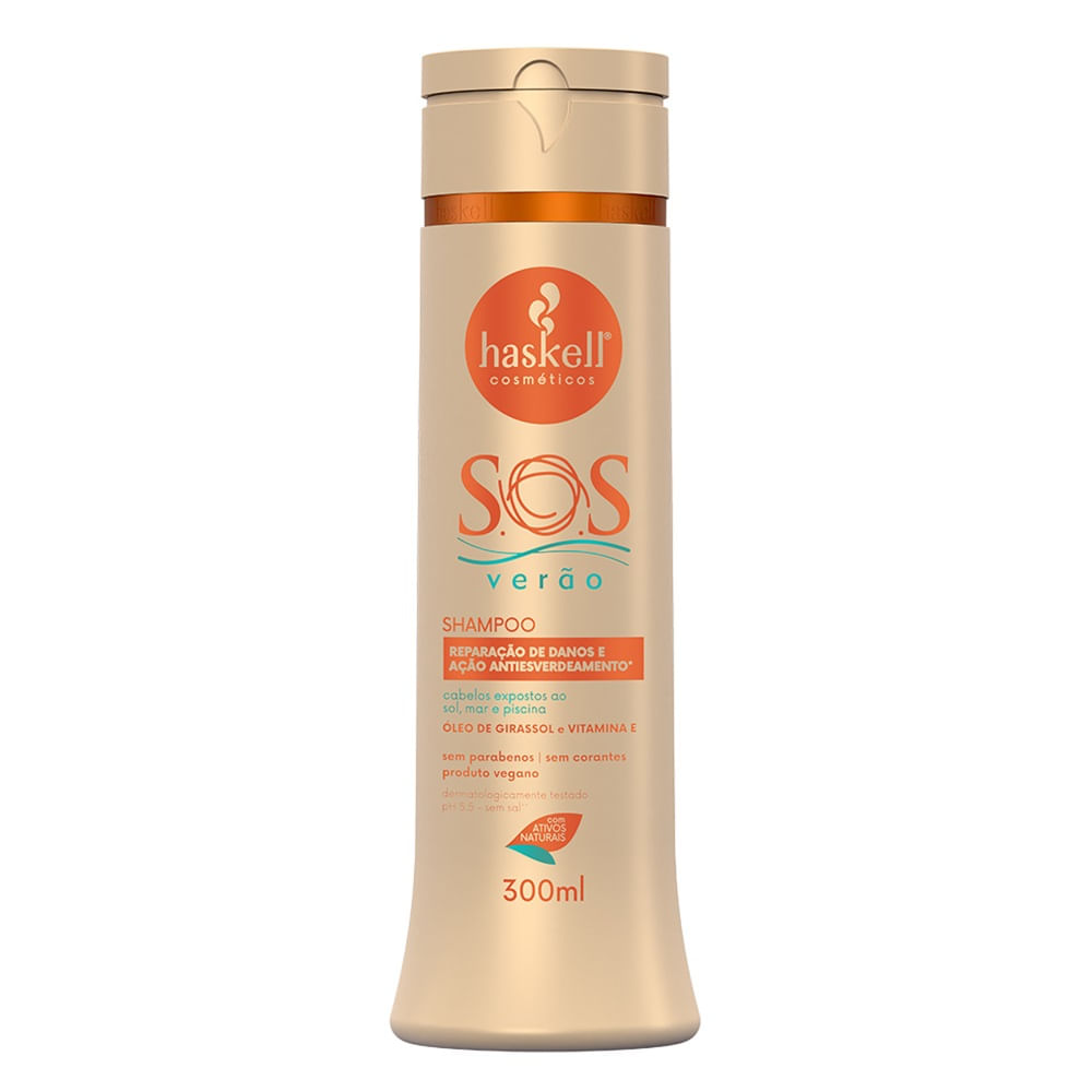 Encontraproduto.com.br - Kit Shampoo 300ml + Creme Pre e Pos Sol 240g Sos Verao - Haskell