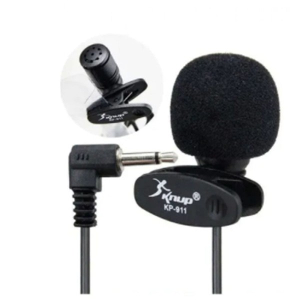 Encontraproduto.com.br - Microfone De Lapela Kp911 Lapella Discreto Simples Gravar