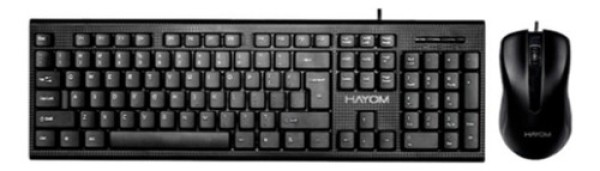 Encontraproduto.com.br - Kit Teclado E Mouse Usb Hayom Office Com Fio Pra Escritorios