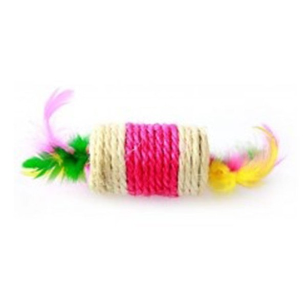 Brinquedo Cilindro com Pena Para Gatos Napi