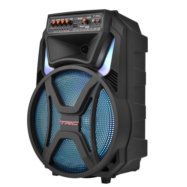 Encontraproduto.com.br - Caixa de Som Amplificada TRC CT 500 com Bluetooth, Rádio FM, Entrada USB, Função Gravação e Iluminação Frontal em Led - 500W
