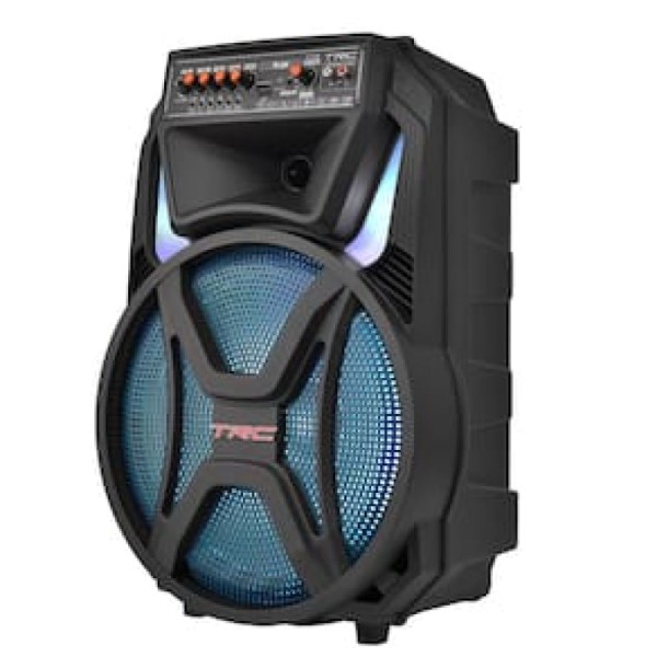 Encontraproduto.com.br - Caixa de Som Amplificada TRC CT 500 com Bluetooth, Rádio FM, Entrada USB, Função Gravação e Iluminação Frontal em Led - 500W