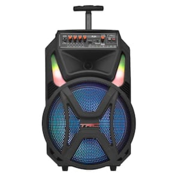 Encontraproduto.com.br - Caixa de Som Amplificada TRC CT 500 com Bluetooth, Rádio FM, Entrada USB, Função Gravação e Iluminação Frontal em Led - 500W