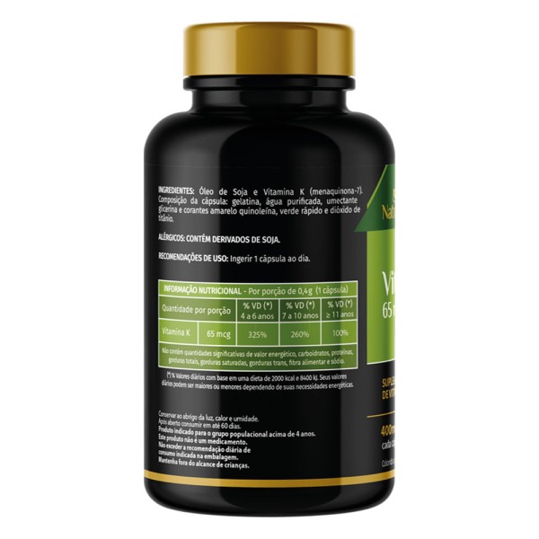 Encontraproduto.com.br - Vitamina K2 Natusday Com 60 Capsulas 65mcg