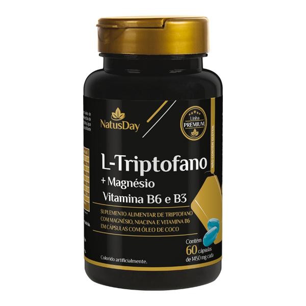 Encontraproduto.com.br - L-triptofano + Magnesio Natusday Premium Com 60 Capsulas