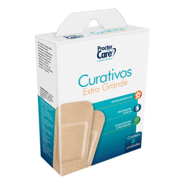 Encontraproduto.com.br - Curativo Procter Care Extra Grande Com 8 Unidades