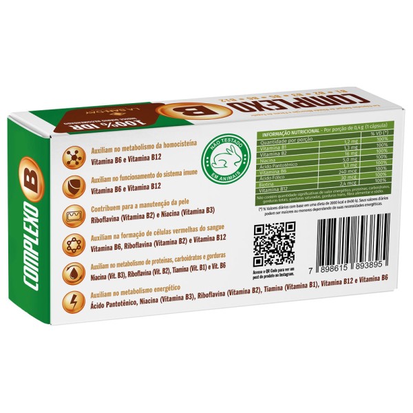 Encontraproduto.com.br - Complexo B Lasanday Com 30 Capsulas