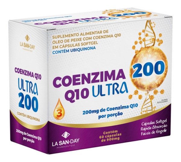 Coenzima Q10 Ultra 200 Lasanday Com 60 Capsulas 200mg