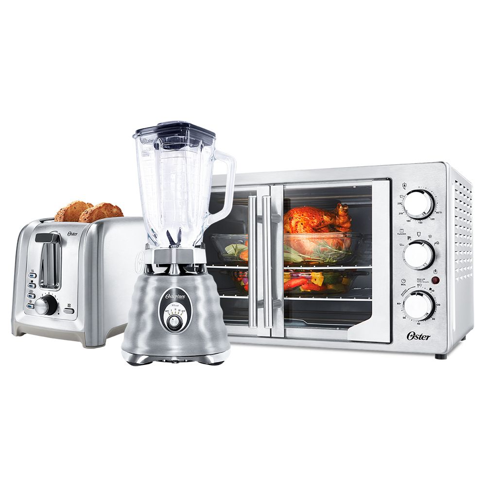 Encontraproduto.com.br - Kit Inox Premium Forno/Torradeira/Liquidificador Oster 220V