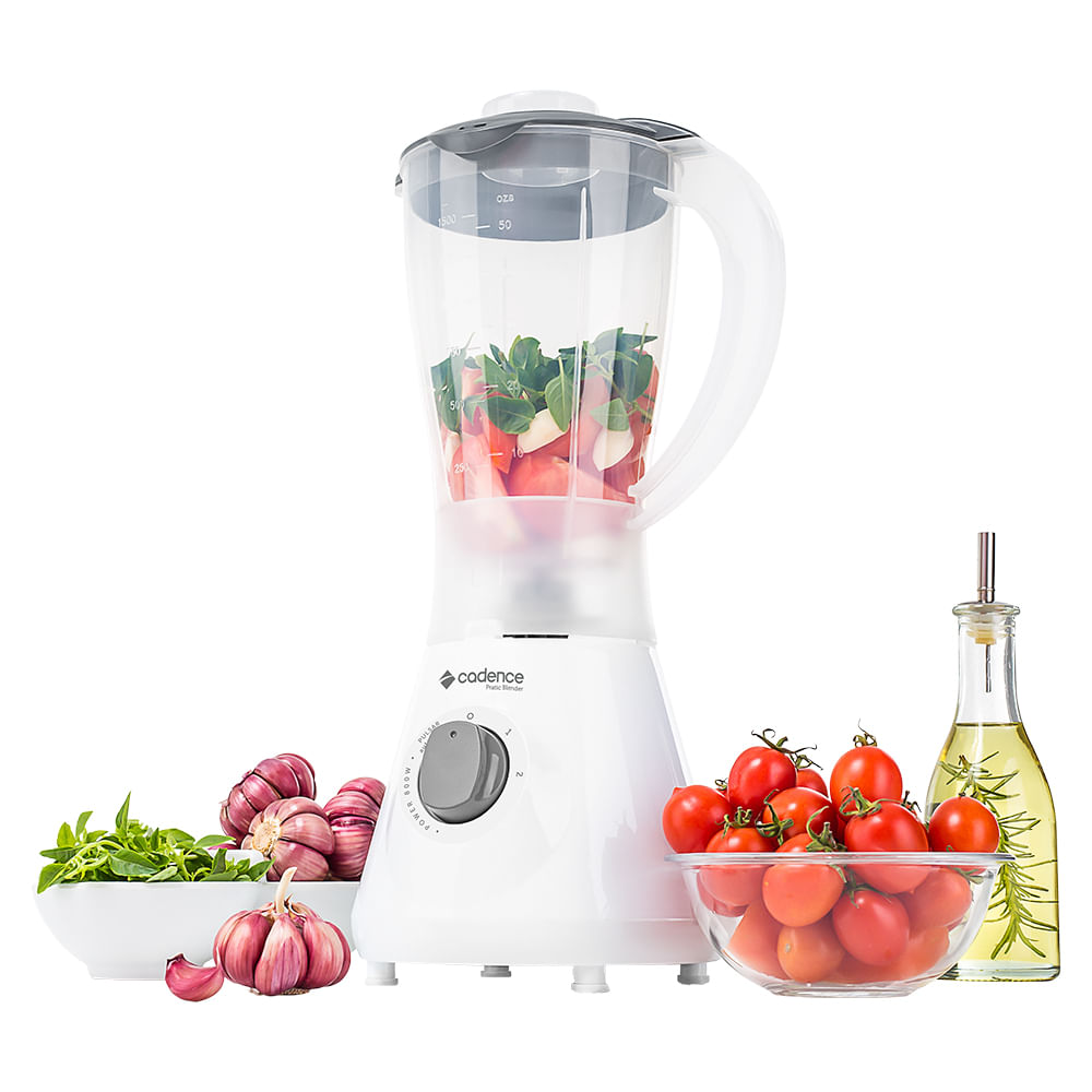 Encontraproduto.com.br - Liquidificador Pratic Blender Cadence 800w 2 Velocidades Cor Branco 110V