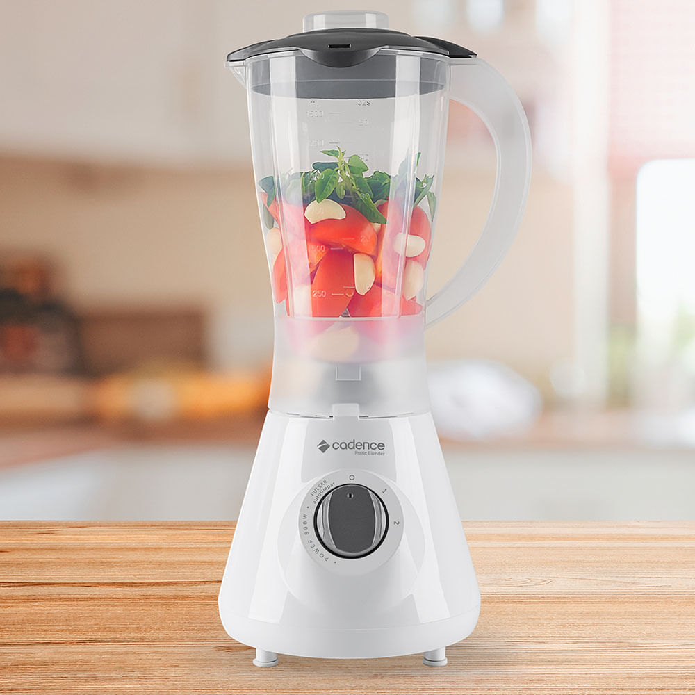 Encontraproduto.com.br - Liquidificador Pratic Blender Cadence 800w 2 Velocidades Cor Branco 110V