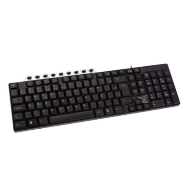 Teclado Usb Multimídia Preto E Prata Maxprint