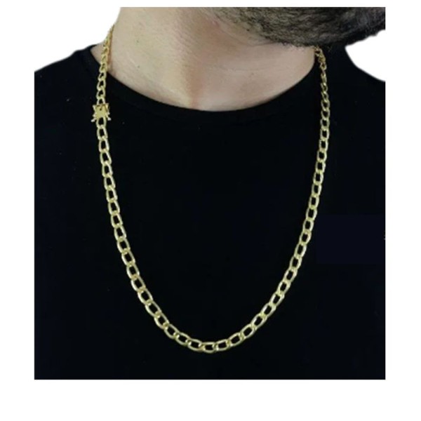 Encontraproduto.com.br - Cordão Corrente Lamina Long 6mm De Moeda Antiga