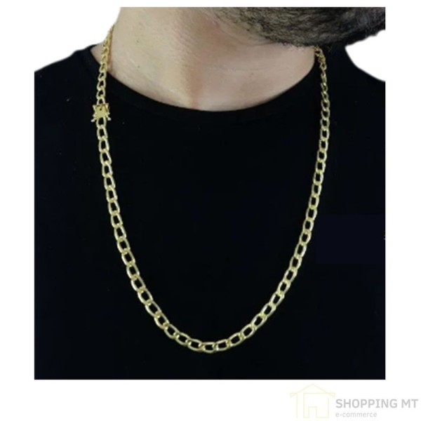 Encontraproduto.com.br - Cordão Corrente Lamina Long 6mm De Moeda Antiga