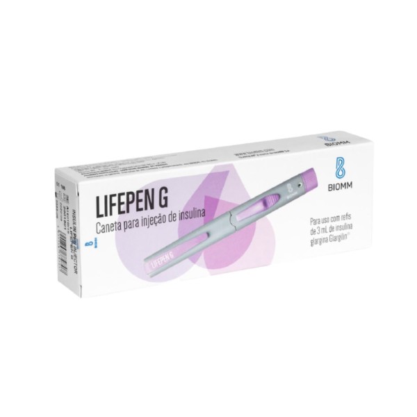 Encontraproduto.com.br - LifePen G Roxa 3mL Caneta Aplicação Insulina Glargina