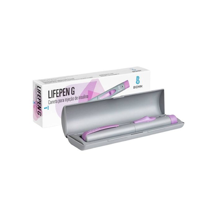 Encontraproduto.com.br - LifePen G Roxa 3mL Caneta Aplicação Insulina Glargina