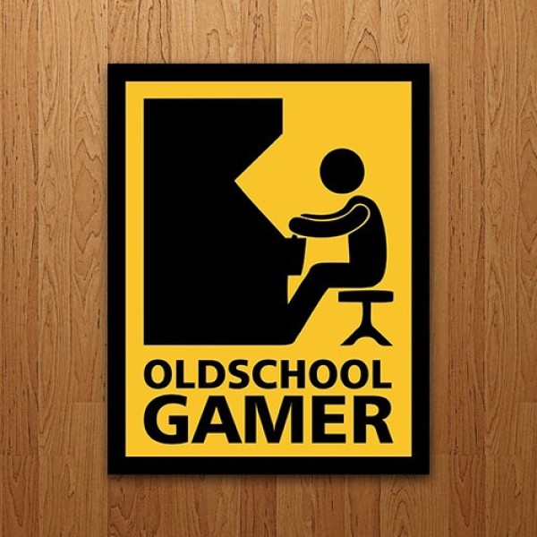 Encontraproduto.com.br - Placa Decorativa Old School Gamer