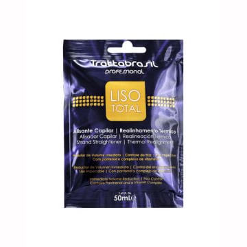 Sachê Alisante Capilar Liso Total 50ml Trattabrasil