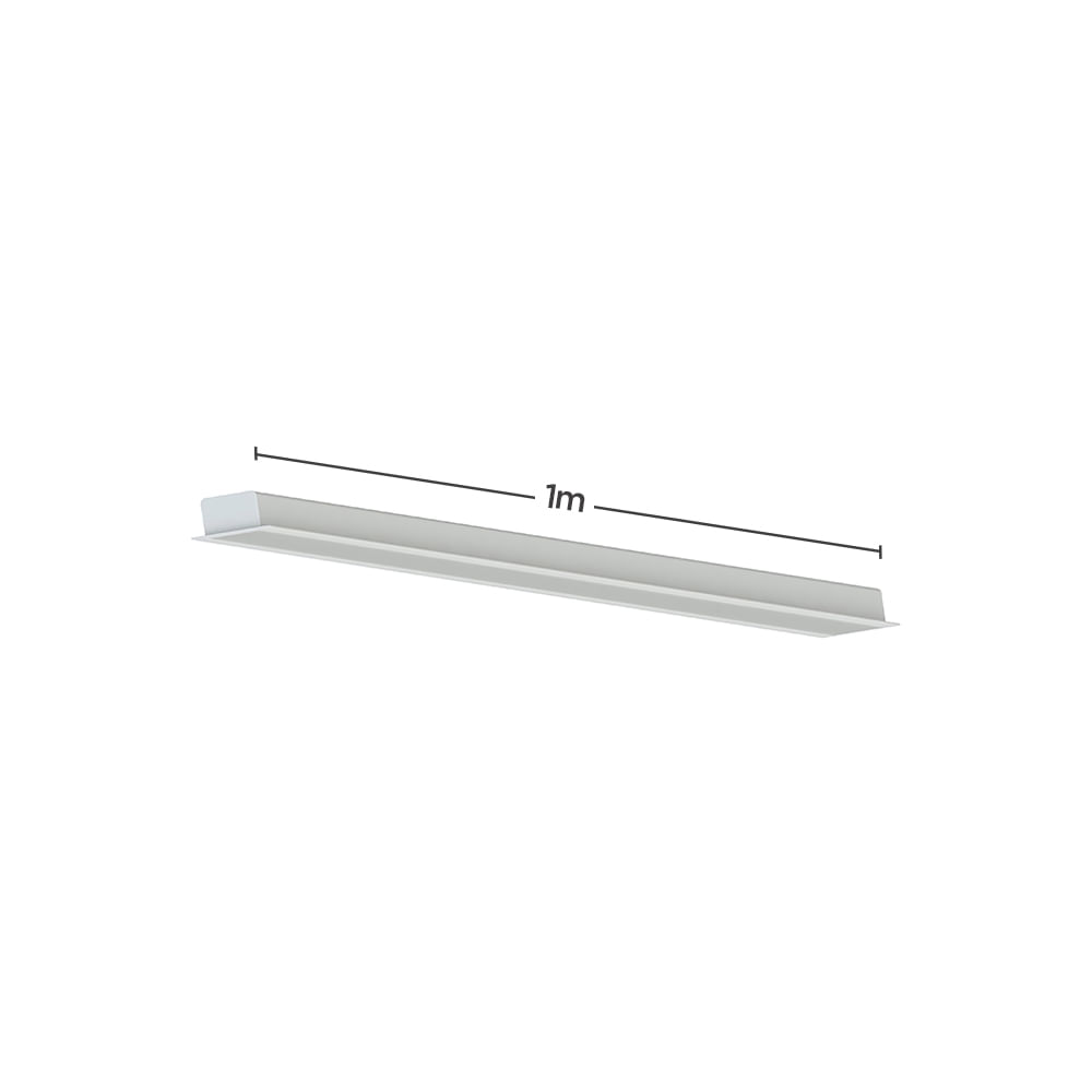 Encontraproduto.com.br - Perfil de Led de Embutir Save Energy LLS Flex II 1 Metro com LED 3000K Luz Amarela