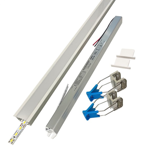 Encontraproduto.com.br - Perfil de Led de Embutir Save Energy LLS Flex II 3 Metros com LED 4000K Luz Neutra