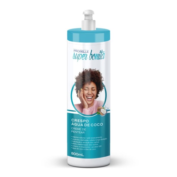 Encontraproduto.com.br - Creme De Pentear Probelle Super Bonita Crespo Agua De Coco 800ml