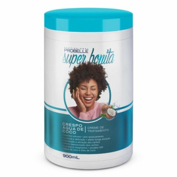 Creme Tratamento Capilar Probelle Super Bonita Crespo Água de Coco de 900ml