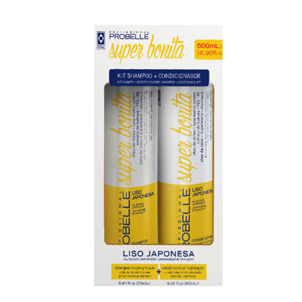 Encontraproduto.com.br - Kit Shampoo E Cond Liso Definitiva Japonesa 500ml Probelle