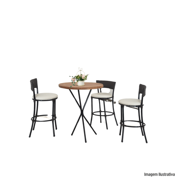 Encontraproduto.com.br - Conjunto bistro forts 3 cadeira e mesa fama moveis /ref.11652