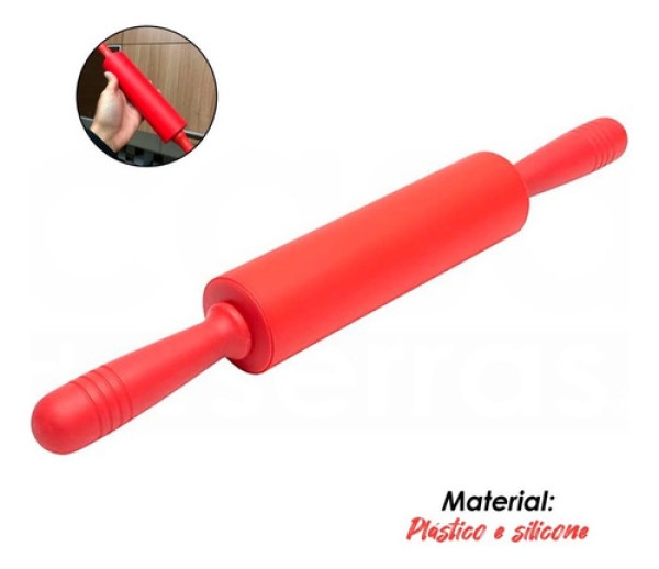 Rolo Para Massas Vermelho Mimo Style