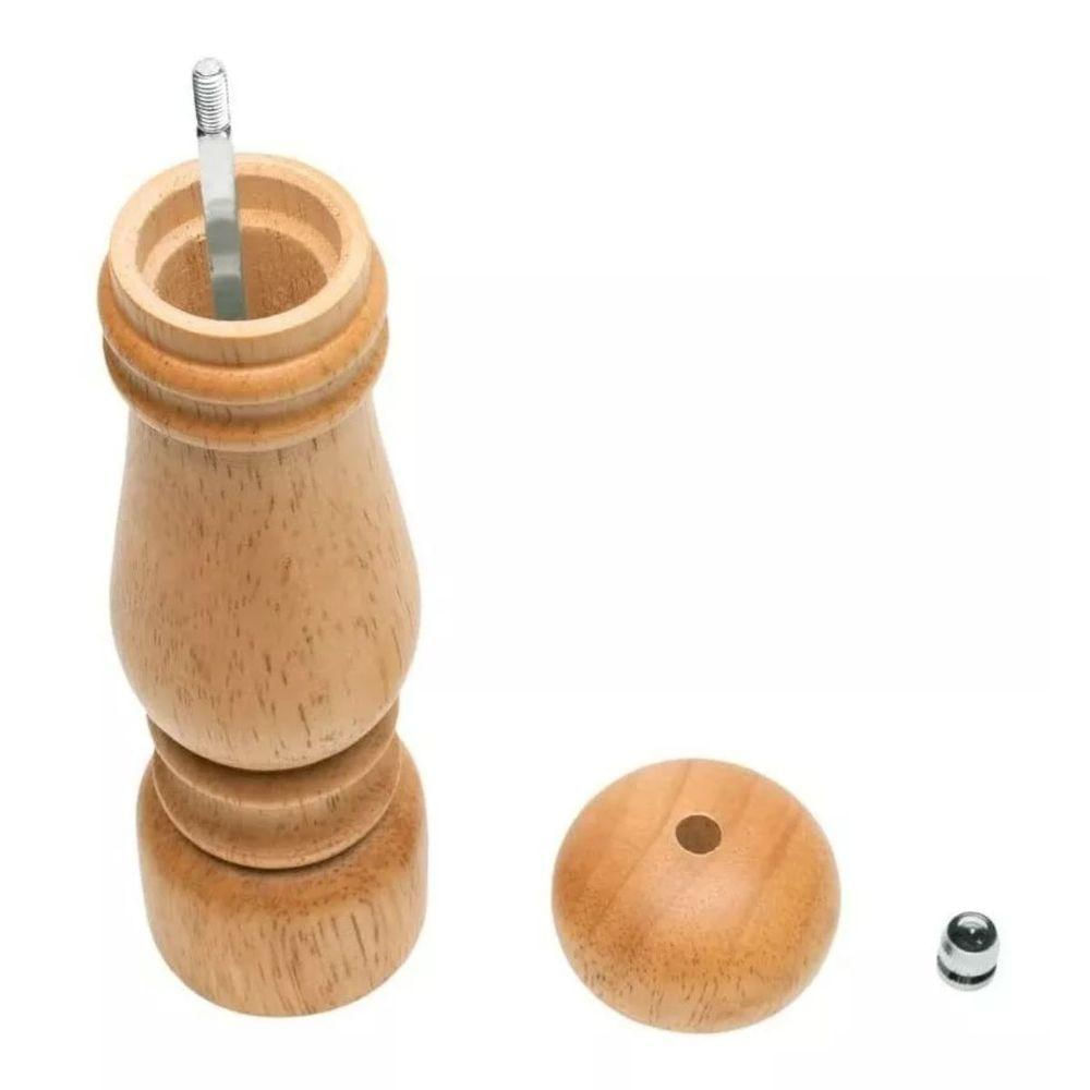 Encontraproduto.com.br - Moedor Manual De Madeira 21cm Amd1722 Mimo Style Cor Marrom-claro