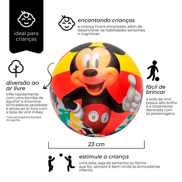 Encontraproduto.com.br - Bola Vinil - Mickey ZIPPY TOYS