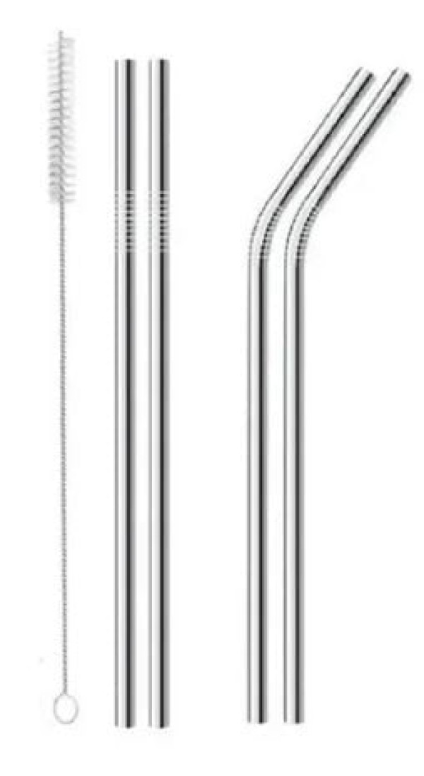 Encontraproduto.com.br - Jogo De Canudos Com Escova 4 Peças Mimo 6447 Inox