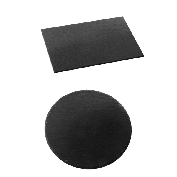 Encontraproduto.com.br - Duas Tabuas de servir em ARDOSIA Preta -  30 x 20