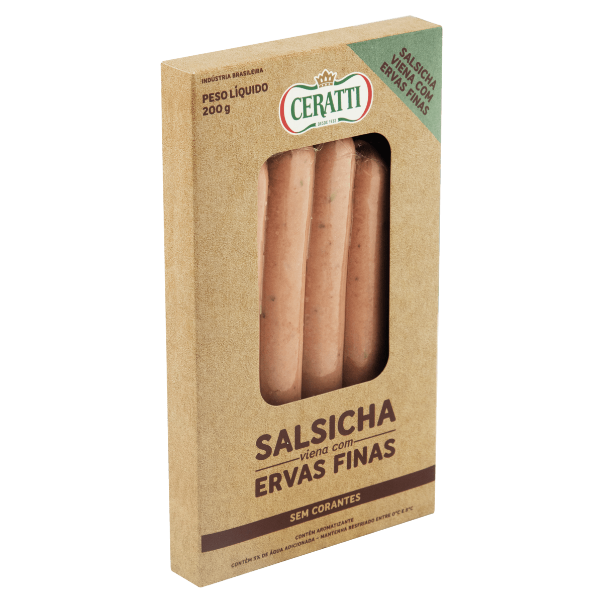 Encontraproduto.com.br - Salsicha Viena com Ervas Finas sem Corante Ceratti 200 g